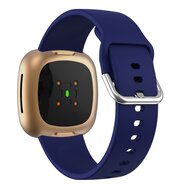 Fitbit Versa 3 &amp; 4 / Sense 1 &amp; 2  - Siliconen bandje - Donkerblauw