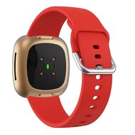 Fitbit Versa 3 &amp; 4 / Sense 1 &amp; 2  - Siliconen bandje - Rood