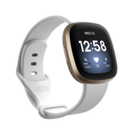 Fitbit Versa 3 &amp; 4 / Sense 1 &amp; 2 Sportbandje - Wit - Maat: M/L