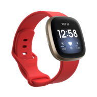 Fitbit Versa 3 &amp; 4 / Sense 1 &amp; 2 Sportbandje - Rood - Maat: S/M