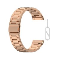 Fitbit Versa 3/4 &amp; Sense 1/2 metalen schakelbandje - Ros&eacute; goud