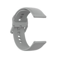 Fitbit Versa 1 / 2 &amp; Lite siliconen sportbandje met gespsluiting - Grijs - Maat: Large