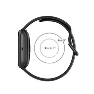 Fitbit Versa 1 / 2 &amp; Lite siliconen sportbandje met gespsluiting - Grijs - Maat: Large