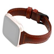 Fitbit Versa 1 / 2 &amp; Lite Lederen bandje - Bruin