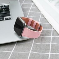 Fitbit Versa 1 / 2 &amp; Lite leren bandje - Oudroze