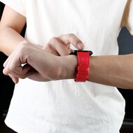 Fitbit Versa 1 / 2 &amp; Lite leren bandje - Rood