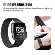 Fitbit Versa 1 / 2 &amp; Lite milanese bandje - Maat: Large - Lila
