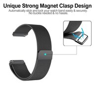 Fitbit Versa 1 / 2 &amp; Lite milanese bandje - Maat: Large - Lila