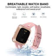 Fitbit Versa 1 / 2 &amp; Lite  bandje TPU leer - Roze