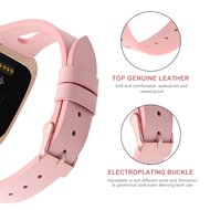 Fitbit Versa 1 / 2 &amp; Lite  bandje TPU leer - Roze