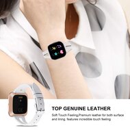 Fitbit Versa 1 / 2 &amp; Lite  bandje TPU leer - Wit
