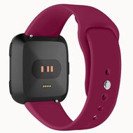 Fitbit Versa 1 / 2 &amp; Lite siliconen bandje - Maat: Large - Wijnrood