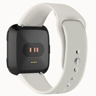 Fitbit Versa 1 / 2 &amp; Lite siliconen bandje - Maat: Large - Ecru