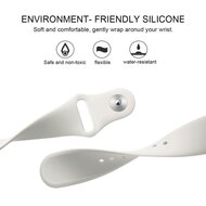 Fitbit Versa 1 / 2 &amp; Lite siliconen bandje - Maat: Large - Ecru