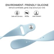 Fitbit Versa 1 / 2 &amp; Lite siliconen bandje - Maat: Large - Lichtblauw