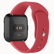 Fitbit Versa 1 / 2 &amp; Lite siliconen bandje - Maat: Large - Rood