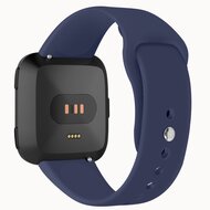 Fitbit Versa 1 / 2 &amp; Lite siliconen bandje - Maat: Large - Donkerblauw