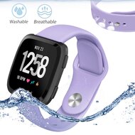 Fitbit Versa 1 / 2 &amp; Lite siliconen bandje - Maat: Large - Lila
