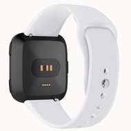 Fitbit Versa 1 / 2 &amp; Lite siliconen bandje - Maat: Large - Wit