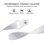 Fitbit Versa 1 / 2 &amp; Lite siliconen bandje - Maat: Large - Wit