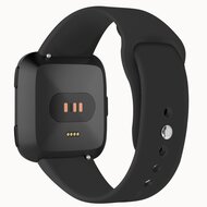 Fitbit Versa 1 / 2 &amp; Lite  siliconen bandje - Maat: Large - Zwart