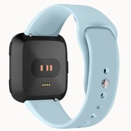 Fitbit Versa 1 / 2 &amp; Lite  siliconen bandje - Maat: Small - Lichtblauw