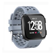Siliconen Bandje Geventileerd Fitbit Versa 1 / 2 &amp; Lite - Grijsblauw