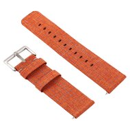 Canvas nylon bandje Fitbit Versa 1 / 2 &amp; Lite - Licht Oranje