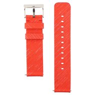 Canvas nylon bandje Fitbit Versa 1 / 2 &amp; Lite  - Rood / Zilver