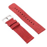 Canvas nylon bandje Fitbit Versa 1 / 2 &amp; Lite - Rood