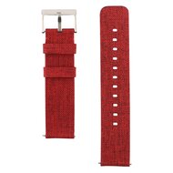 Canvas nylon bandje Fitbit Versa 1 / 2 &amp; Lite - Rood