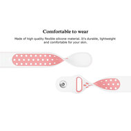 Fitbit Versa 1 / 2 &amp; Lite sportbandje - Maat: Large - Wit + Roze