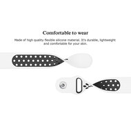 Fitbit Versa 1 / 2 &amp;  Lite sportbandje - Maat: Large - Wit + Zwart