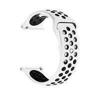 Fitbit Versa 1 / 2 &amp; Lite sportbandje - Maat: Small - Wit + Zwart