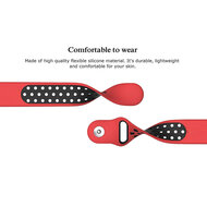 Fitbit Versa 1 / 2 &amp; Lite  sportbandje - Maat: Small - Rood + Zwart