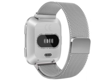 Fitbit Versa 1 / 2 &amp; Lite milanese bandje - Maat: Large - Zilver