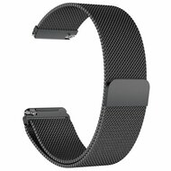 Fitbit Versa 1 / 2 &amp; Lite milanese bandje - Maat: Large - Zwart