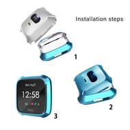 Fitbit Versa Lite Soft TPU case (volledig beschermd) - Blauw