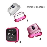 Fitbit Versa Lite Soft TPU case (volledig beschermd) - Fuschia