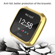 Fitbit Versa Lite Soft TPU case (volledig beschermd) - Goud