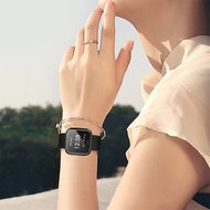 Fitbit Versa Lite Soft TPU case (volledig beschermd) - Zwart