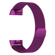 Fitbit Charge 3 &amp; 4 milanese bandje - Maat: Large - Paars