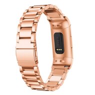Fitbit Charge 3 &amp; 4 metalen bandje - Ros&eacute; Goud