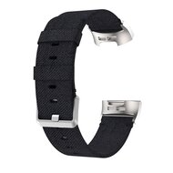 Fitbit Charge 3 &amp; 4 nylon bandje - Zwart