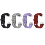 Fitbit Charge 3 &amp; 4 nylon bandje - Grijs