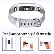 Fitbit Alta Siliconen bandje - Maat: Large - Zilver