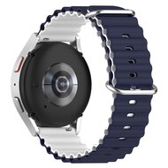 Ocean Style bandje - Donkerblauw / wit - Samsung Galaxy Watch 4 - 40mm &amp; 44mm