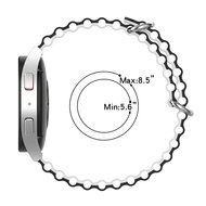 Ocean Style bandje - Donkerblauw / wit - Samsung Galaxy Watch 4 - 40mm &amp; 44mm