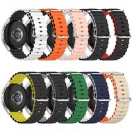 Ocean Style bandje - Zwart / wit - Samsung Galaxy Watch 4 - 40mm &amp; 44mm