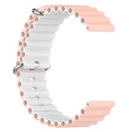 Ocean Style bandje - Lichtroze / wit - Samsung Galaxy Watch 4 - 40mm &amp; 44mm
